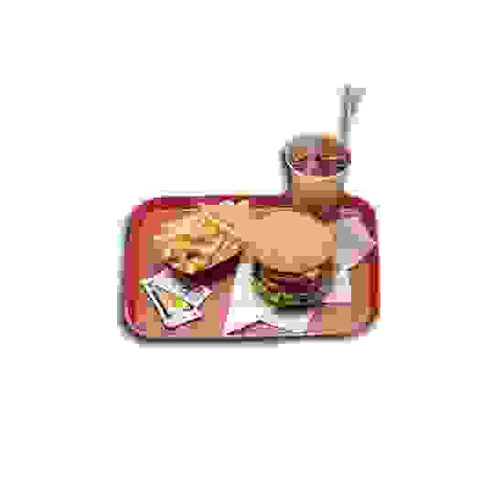 Fast food podnos 26,5 × 34,5 cm, červený