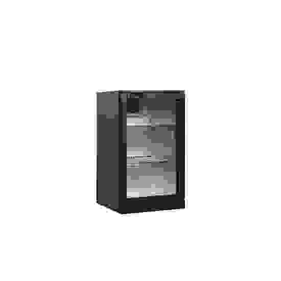 Minibar prosklené křídlové dveře, černá TEFCOLD BA6H