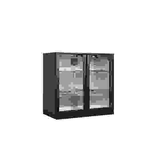 Minibar prosklené křídlové dveře, černá TEFCOLD BA21H