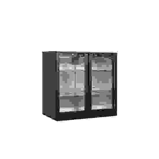 Minibar prosklené křídlové dveře, černá TEFCOLD BA26H