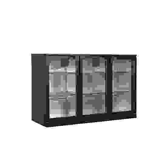 Minibar prosklené křídlové dveře, černá TEFCOLD BA31H