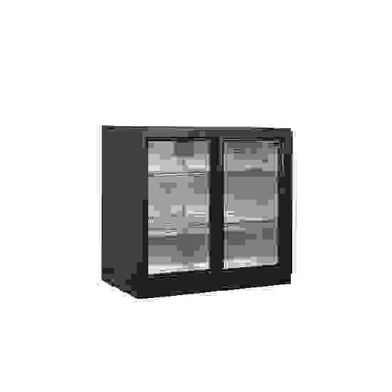 Minibar prosklené posuvné dveře, černá TEFCOLD BA26S