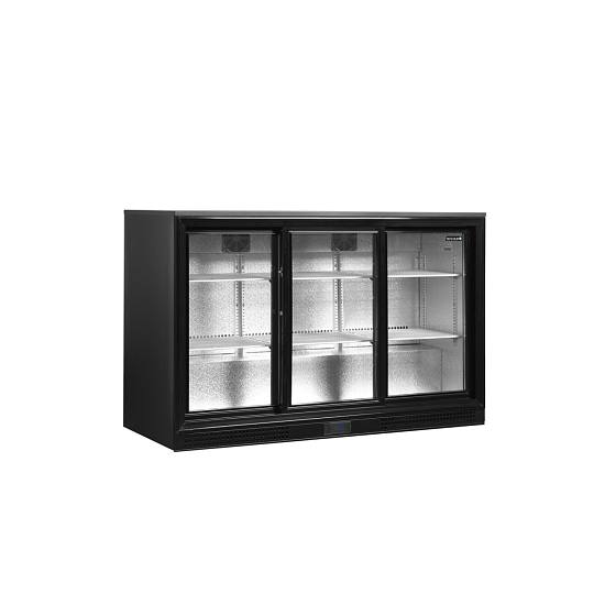 Minibar prosklené posuvné dveře, černá TEFCOLD DB301S-3
