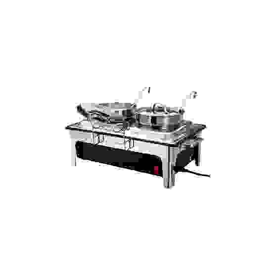 Chafing dish polévkový se dvěma hrnci - 2 x 4 litry