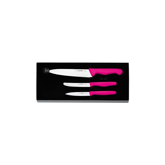 Set nožů, růžový – kuchařský, univerzální, Fresh