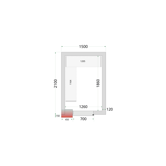 Panely ke stavebnicovým boxům 120 mm TEFCOLD CR 150x210x220