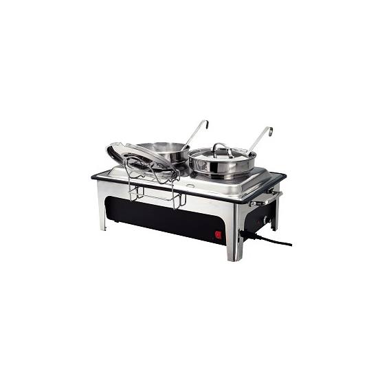 Chafing dish polévkový se dvěma hrnci - 2 x 4 litry