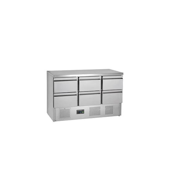 Saladeta 6 zásuvek nerez TEFCOLD GS365ST/6 Drawers