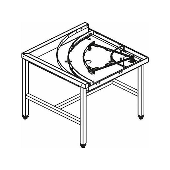 Stůl rohový 90° mechanizovaný 850 x 850 x 850 mm