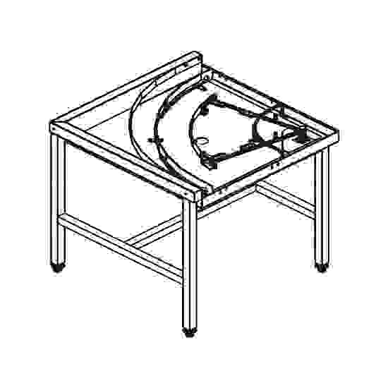 Stůl rohový 90° mechanizovaný 850 x 850 x 850 mm