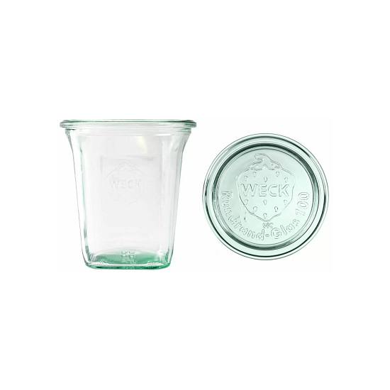 Zavařovací sklenice WECK Quadro 545 ml s víčkem, set 6 ks