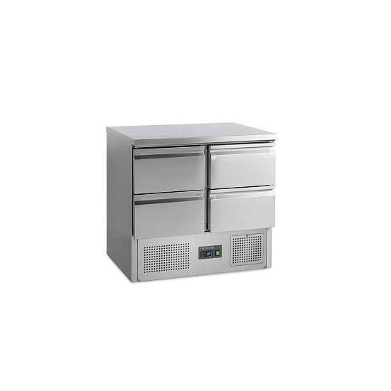 Saladeta s pracovní deskou, 4 zásuvky TEFCOLD GS91/4 Drawers