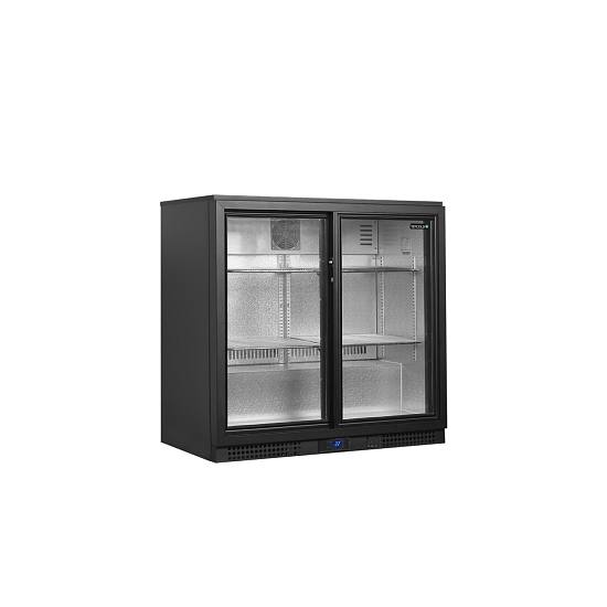 Minibar prosklené posuvné dveře, černá TEFCOLD BA21S