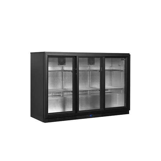 Minibar prosklené křídlové dveře, černá TEFCOLD BA31S-3