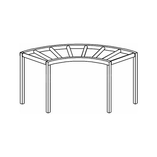 Stůl válečkový oblouk 90° 1300 x 1300 x 850 mm