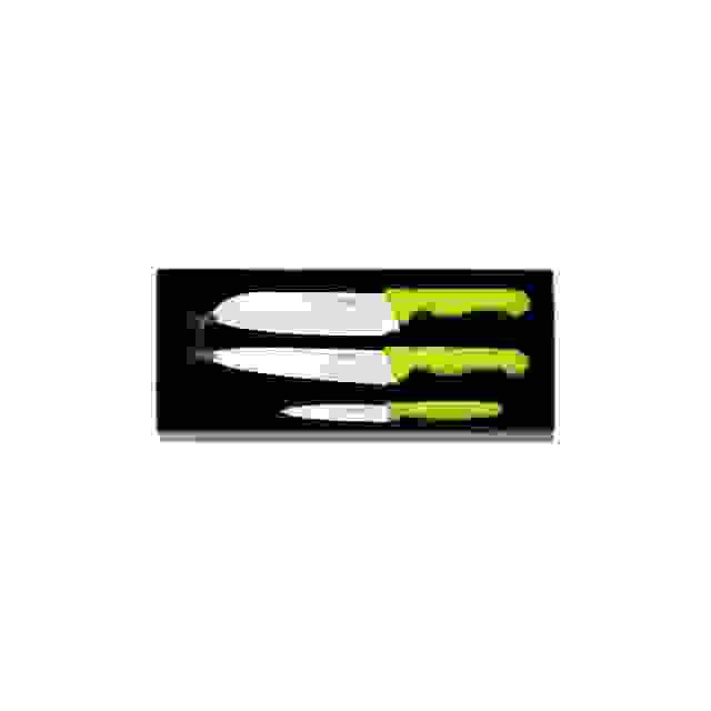 Set nožů, zelený – Santoku, kuchařský, Fresh