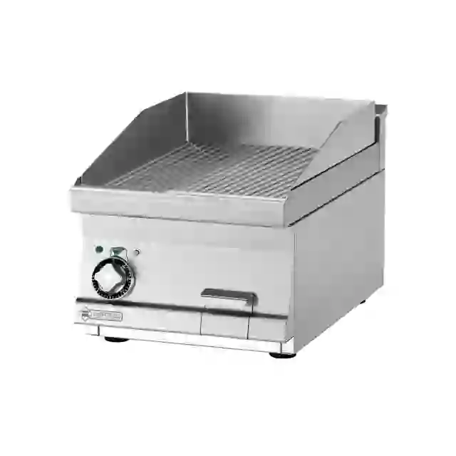 Grilovací deska 40x45 elektrická chromovaná rýhovaná bez podestavby 400 V 