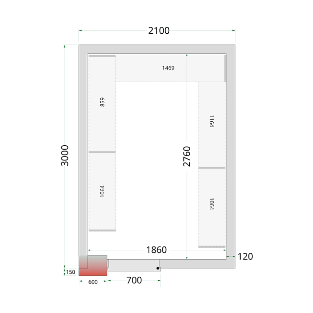 Panely ke stavebnicovým boxům 120 mm TEFCOLD CR 210x300x220