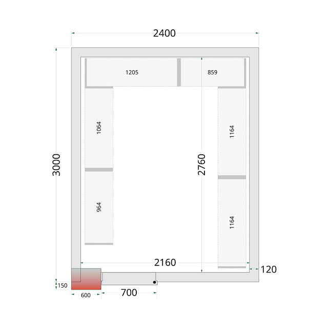 Panely ke stavebnicovým boxům 120 mm CR 240x300x220