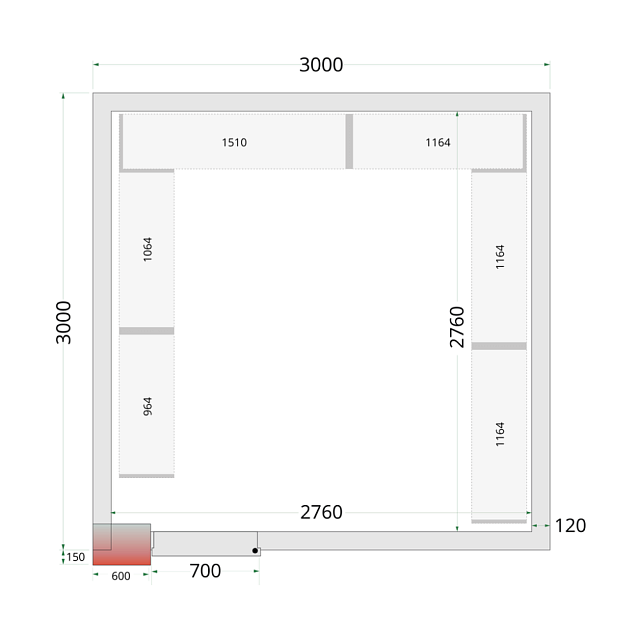 Panely ke stavebnicovým boxům 120 mm CR 300x300x220