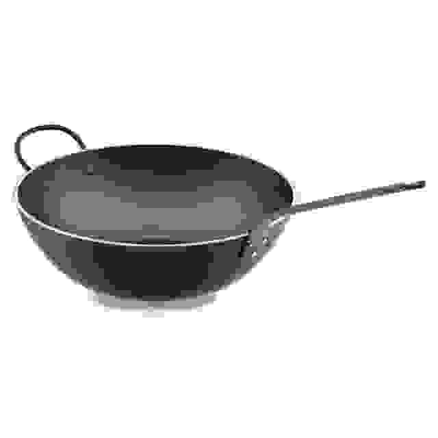 Pánev WOK 30 cm – modrá ocel