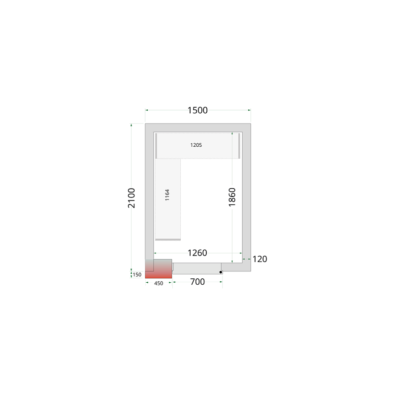 Panely ke stavebnicovým boxům 120 mm TEFCOLD CR 150x210x220