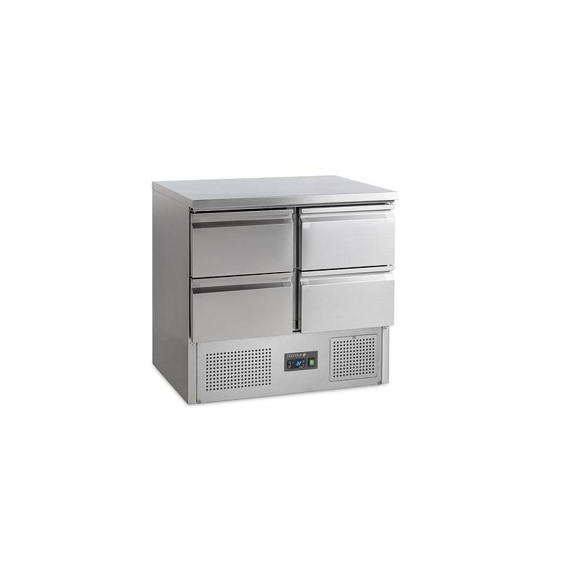 Saladeta s pracovní deskou, 4 zásuvky TEFCOLD GS91/4 Drawers