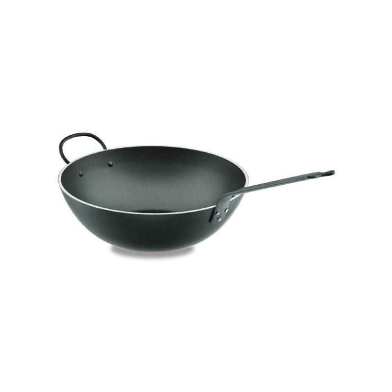 Pánev WOK 30 cm – modrá ocel