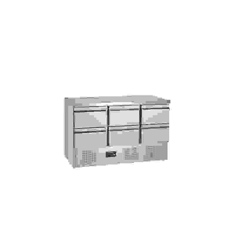 Saladeta 6 zásuvek nerez TEFCOLD GS365ST/6 Drawers