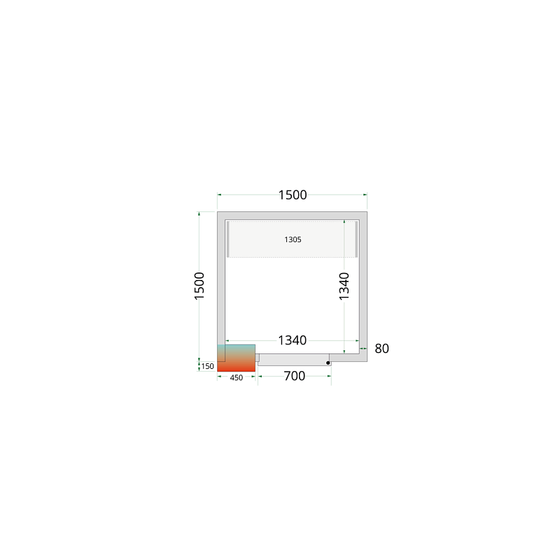 Panely ke stavebnicovým boxům 80 mm TEFCOLD CR 150x150x220